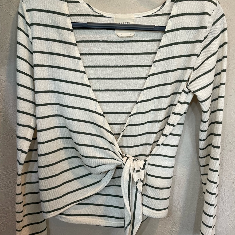 Dry Goods wrap sweater with tie